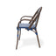 Bistro Chair With 2 Toned Checkered Pattern, (Set of 2) - White / Navy