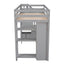 Loft Bed With Storage Drawers, Desk And Stairs With Shelves