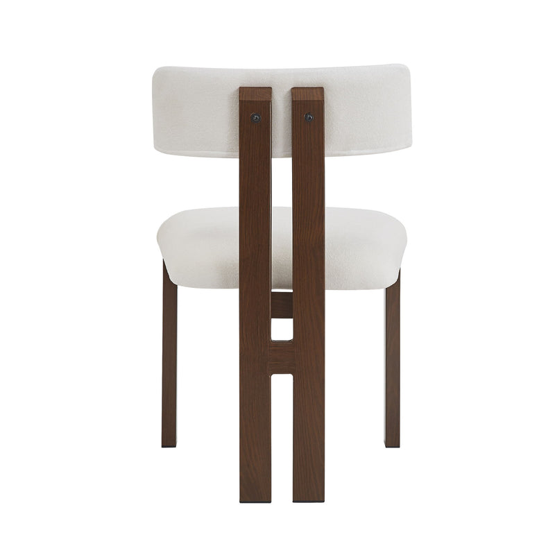 Modern Upholstered Armless Dining Chairs With Metal Legs