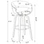 Swivel Bar Stool Elegant Design With Upholstery - Walnut