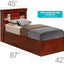 Traditional Style Bookcase Storage Bed