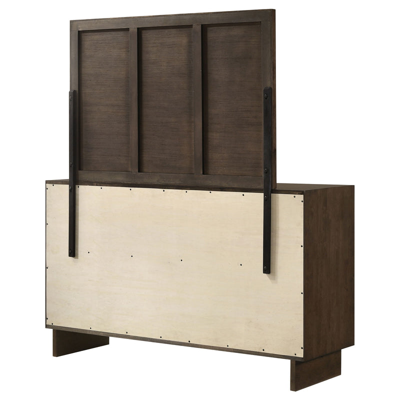 Hemlock - 6 Drawer Dresser With Mirror - Brown