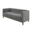 Modern 3 Seater Sofa, Upholstered Couch With Curved Armrests