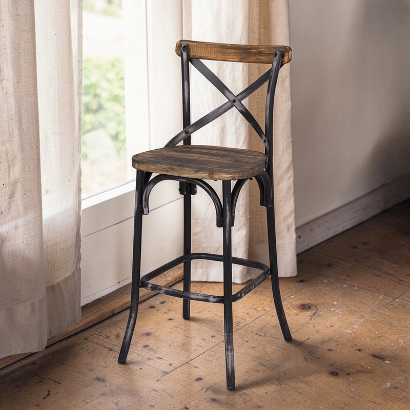 Zaire - Bar Chair - Black / Oak