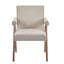 Contemporary Poppy Fabric Dining Armchair With Rubberwood Legs