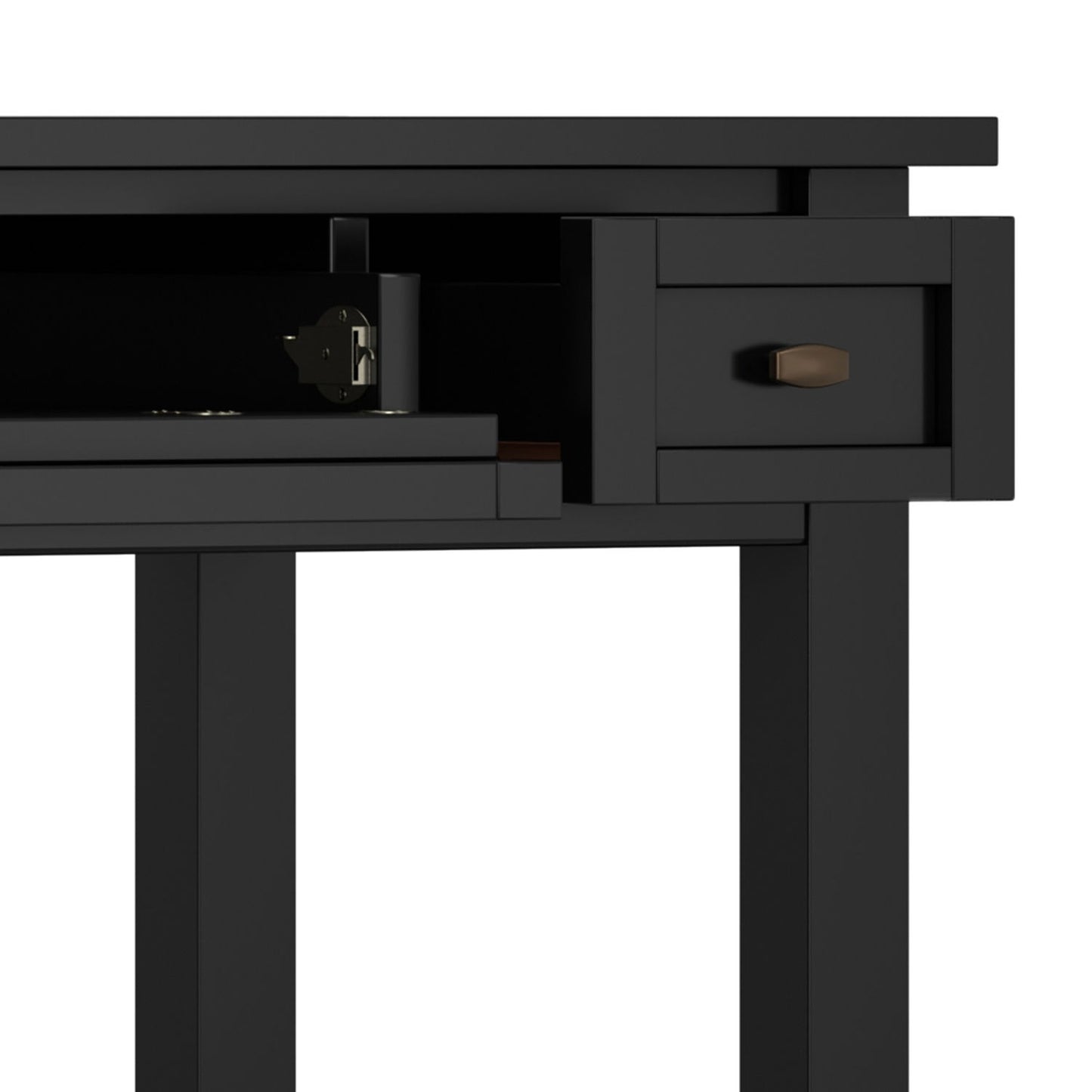 Warm Shaker - Writing Desk With Drawers - Black