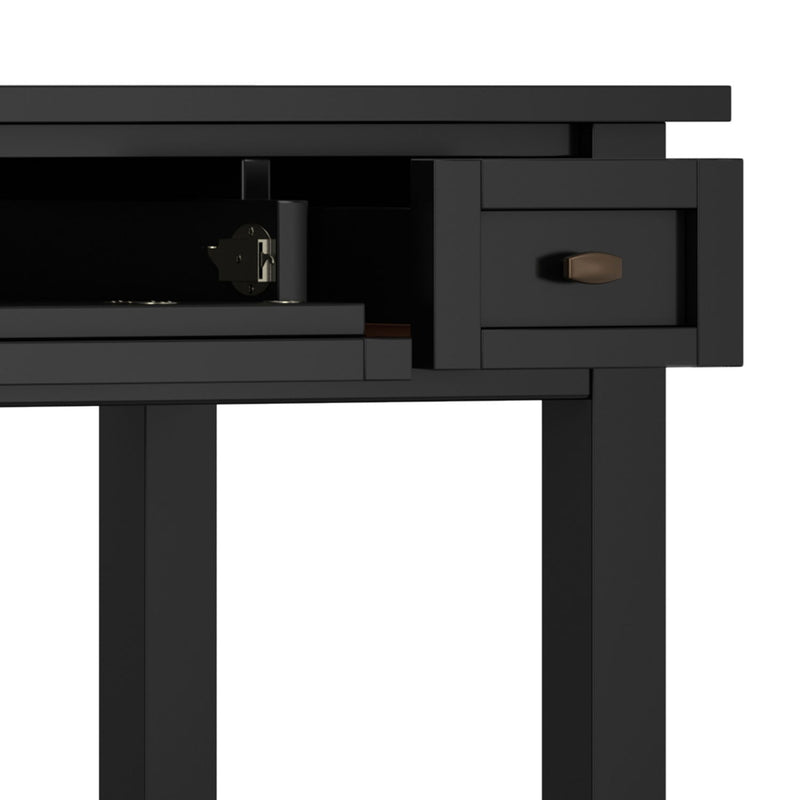 Warm Shaker - Writing Desk With Drawers - Black