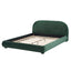 Upholstered Simple Modern Bedroom Bed With Curved Headboard
