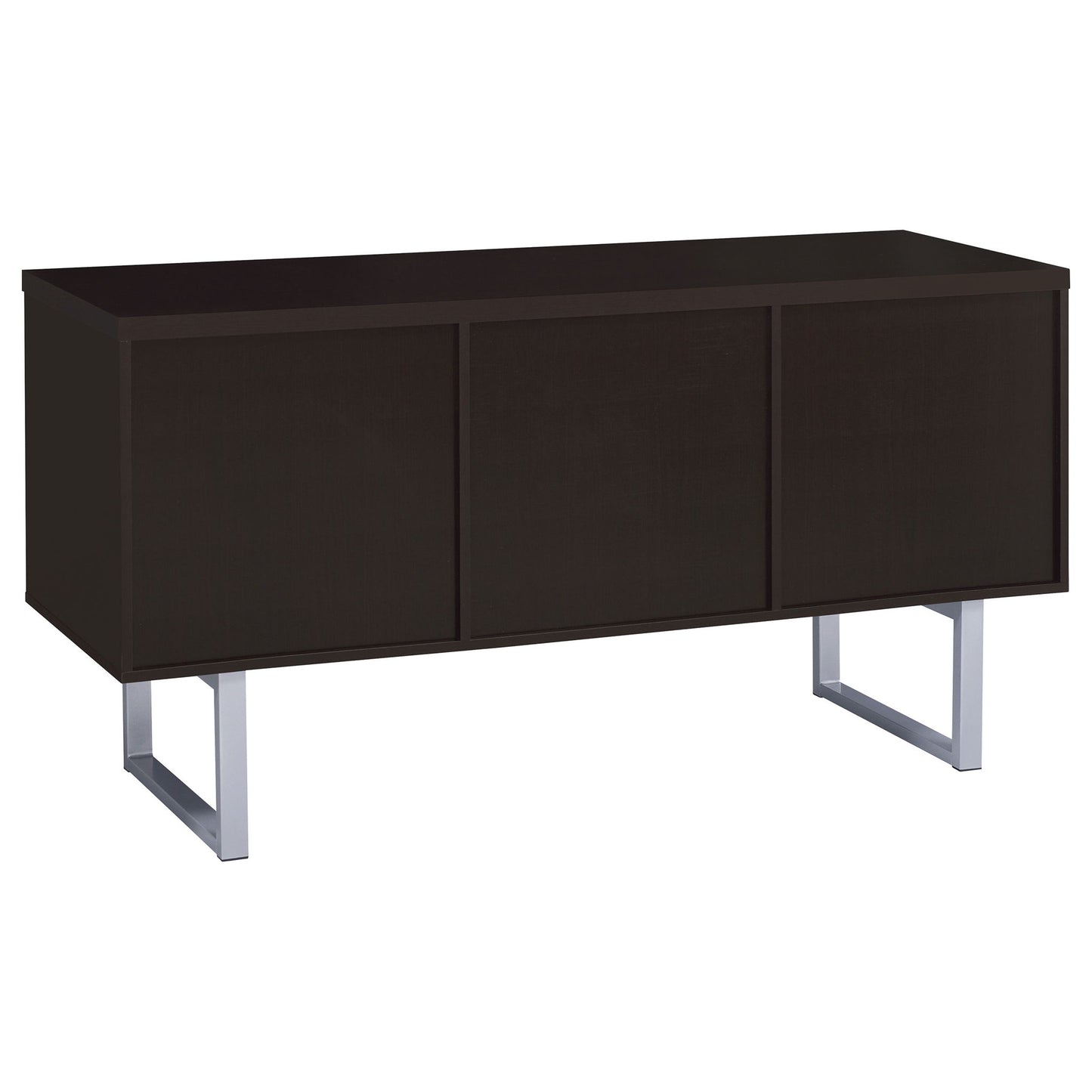 5 Drawer Credenza With Open Shelving - Cappuccino