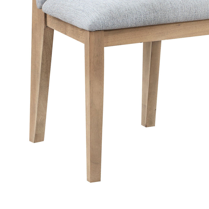 Caspian - Silla de comedor con acabado en roble (Juego de 2) - Gris