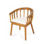 Klismos - Dining Armchair (Set of 2) - Teak / Beige