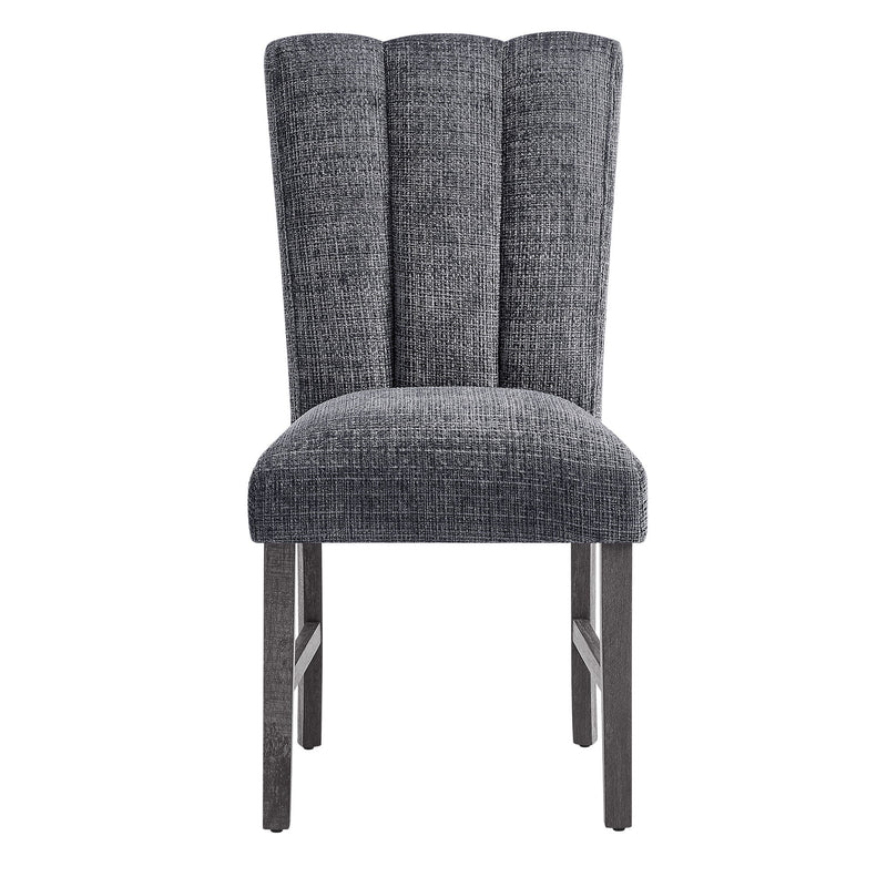 Dining Chair With Padded Seating And Back (Set of 2) - Dark Gray