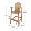 Outdoor Acacia Wood Adirondack Barstools (Set of 2)