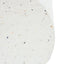 Outdoor Terrazzo Concrete Drum End Table, Living Room Accent Table - White Terrazzo