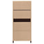 Nestor - 2 Drawer Tall Accent Cabinet With 2 Doors - Rustic
