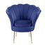 Angelina - Scalloped Back Barrel Accent Chair With Metal Legs