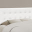 Full Size Headboard Only Upholstered Leather Look - White