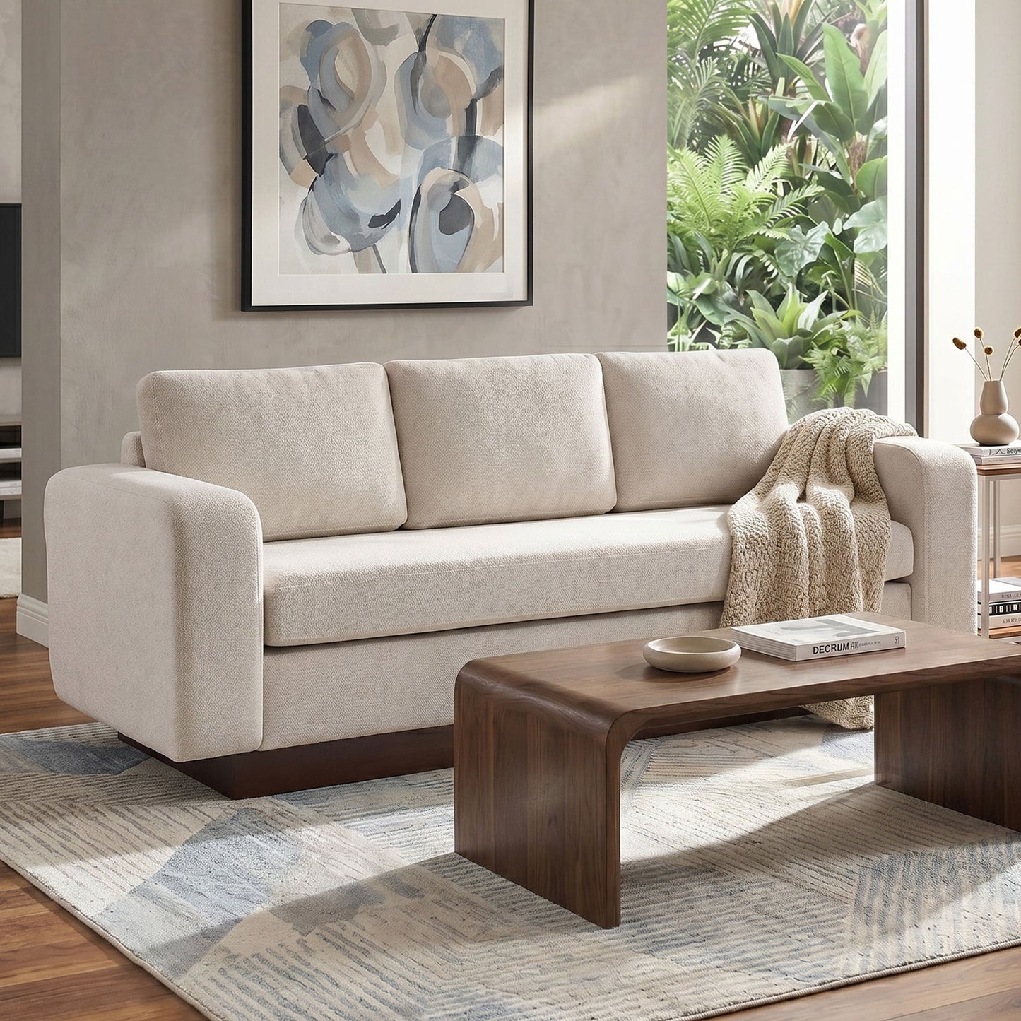 Modern 3 Seater Sofa, Living Room Couch