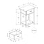 Contemporary 2 Tier Accent Table With Storage Drawer