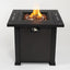 Square Fire Pit Table - Brown