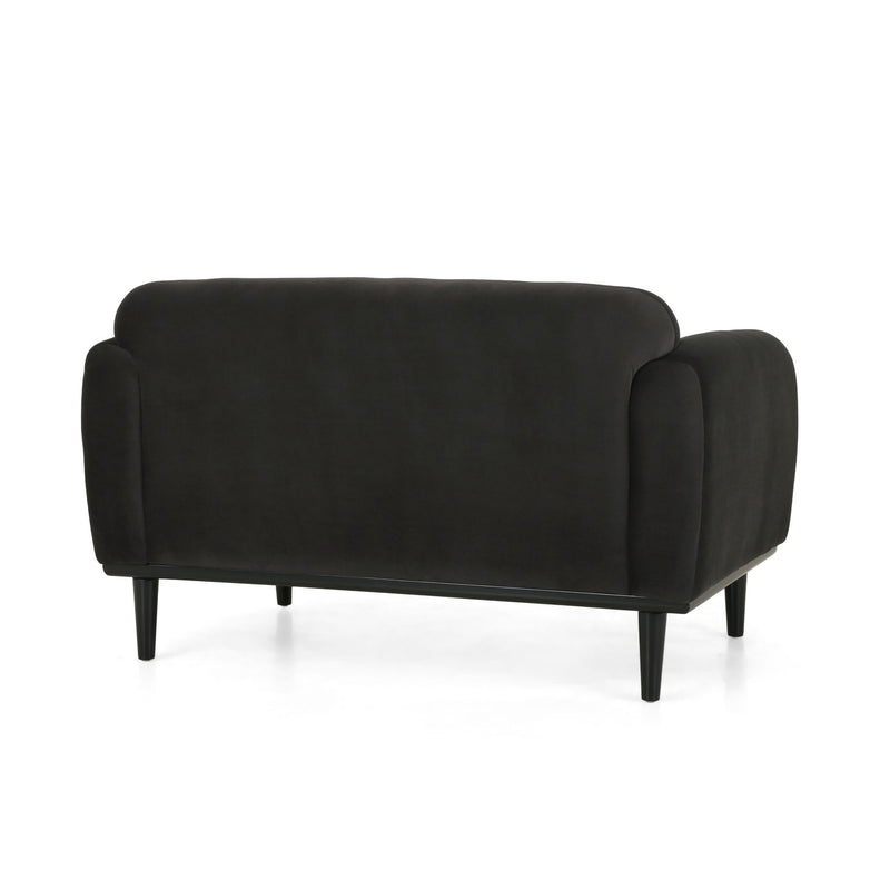 Sway - Upholstered Loveseat With Wood Legs And Round Arms