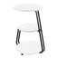 Dixon - 3 Tier Round Accent Side Table With Slim Legs - White / Black