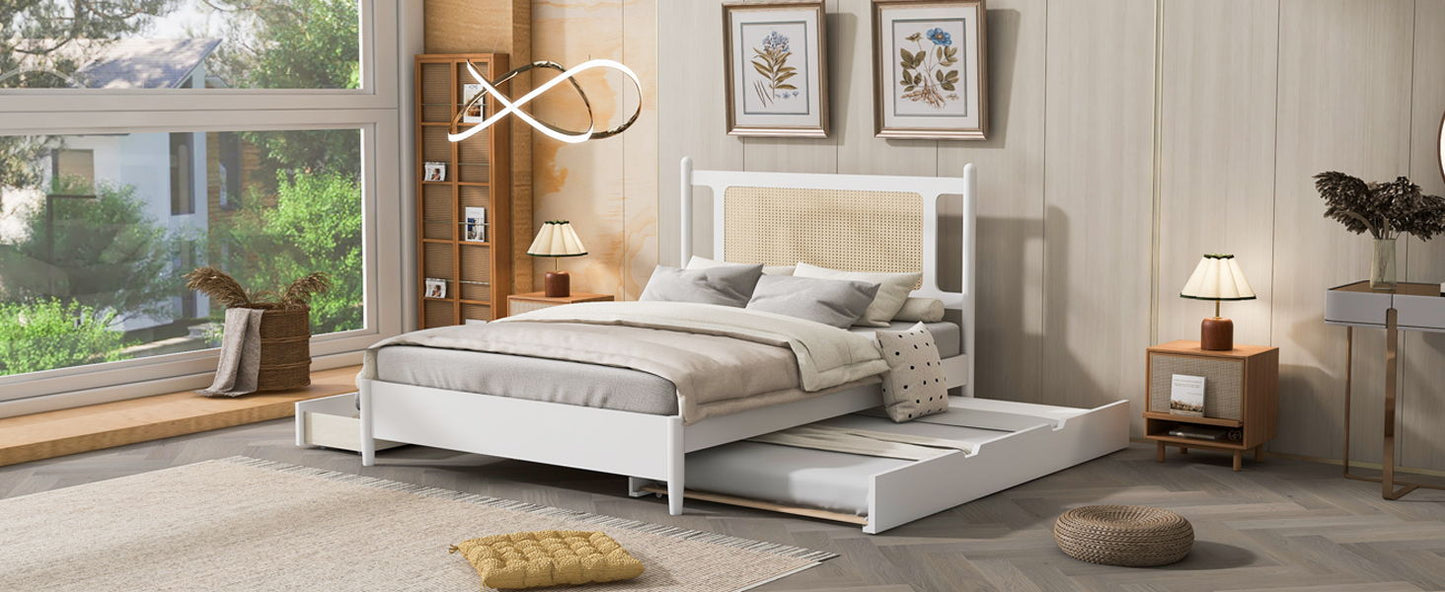 Platform Bed With 2 Big Drawers & Trundle