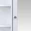 Bathroom Wall Storage Cabinet With Mirror And Adjustable Shelf, 6 Open Shelves