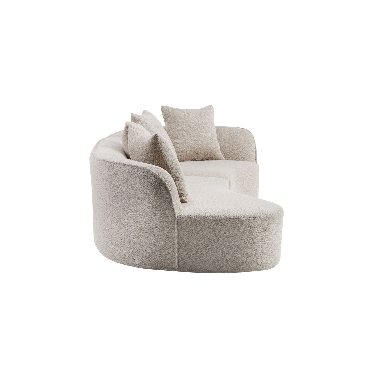 Elegant Curved Sectional Sofa With Full Foam Comfort