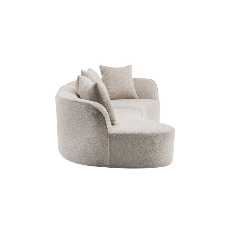 Elegant Curved Sectional Sofa With Full Foam Comfort