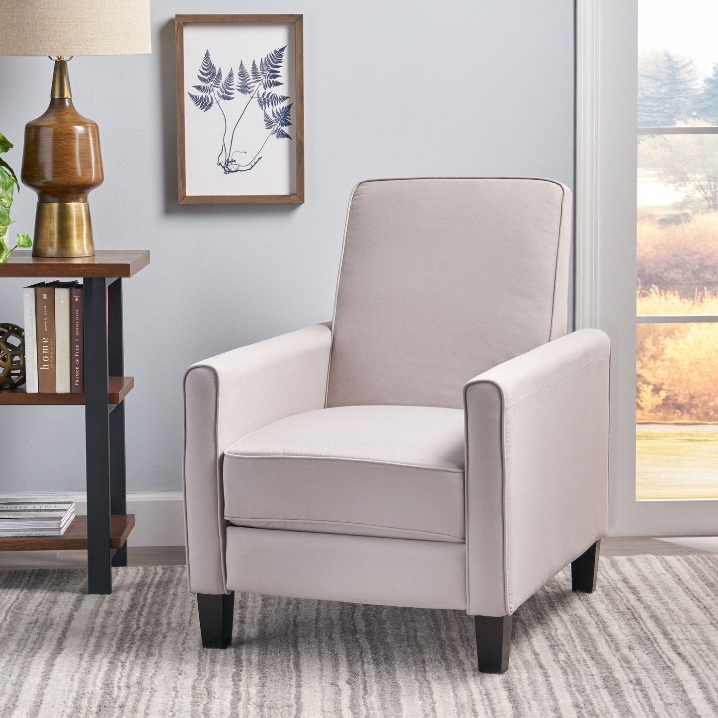 Upholstered Push Back Recliner Chair For Living Room