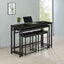 Klekner - 4 Piece Counter Height Table Set With Nesting Tables And Backless Stools - Charcoal