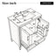Elegant Fluted Bathroom Vanity With Sink, Soft Close Doors & Drawer