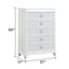Abigale - 5 Drawer Chest With LED Lighting - White