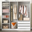 Doorless Storage Wardrobe For Dedroom With Shelves And 3 Drawers