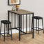 3 Pieces Dining Set, Counter Height, Rectangular, Small, Contemporary & Modern