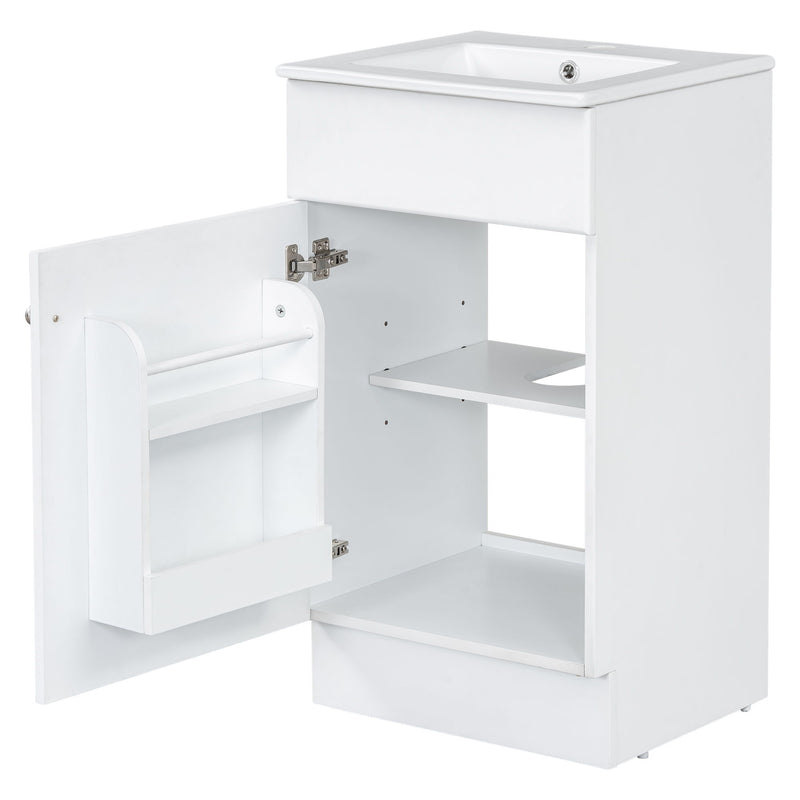 Bathroom Vanity With Sink, Cabinet With Adjustable Shelf