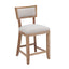 Upholstered Counter Height Bar Stools With Comfy Back (Set of 2)