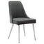 Padded Side Chair Of 2) With Upholstered Seat And Polished - Gray