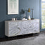 Panos - Console Cabinet - White Marcle / Chrome