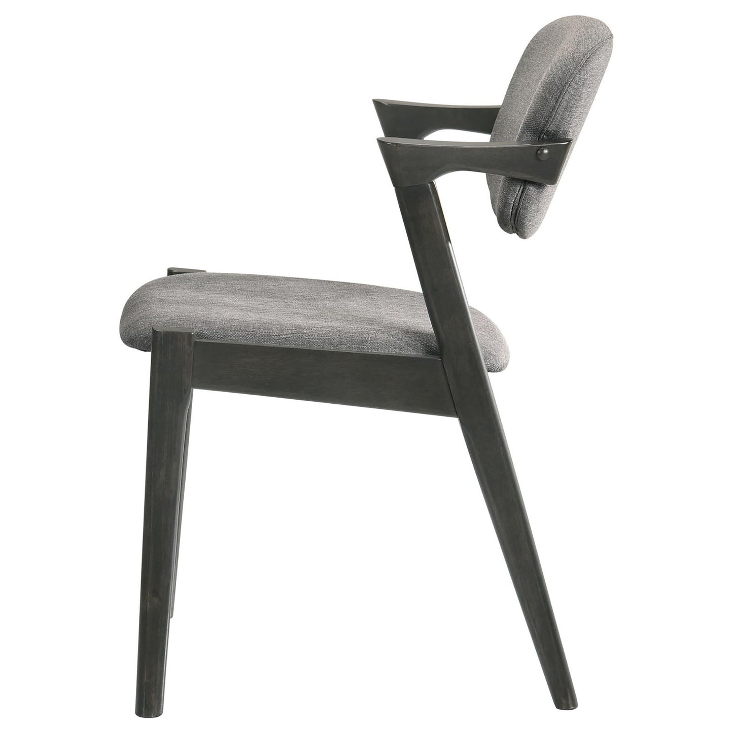 Modern Dining Chair And Zigzag Arm Design (Set of 2)