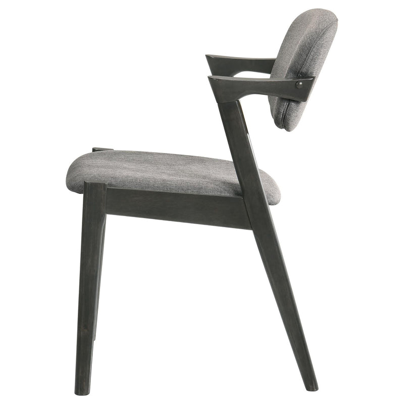 Modern Dining Chair And Zigzag Arm Design (Set of 2)