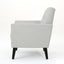 Radiantize - Upholstered Fabric Club Chair With Square-Off Back And Button Tufted