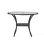 Bistro Table With Iron Frame And Glass Top - Gray