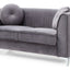 Glam Styled Micro Suede Loveseat