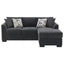 Pacheco - Upholstered Sleeper Sectional Chaise Sofa With Pocket Coils And Reversible Cushions - Dark Gray
