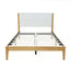 Platform Bed Frame With Upholstered Headboard, Slat Support
