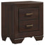 Copper - 2 Drawer Rectangular Nightstand
