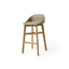 Beeson - Outdoor Wicker And Acacia Wood Barstools Set, Water Resistant - Brown