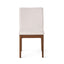 Dining Chairs With Upholstered Seat And Backrest (Set of 2) - Light Beige / Walnut